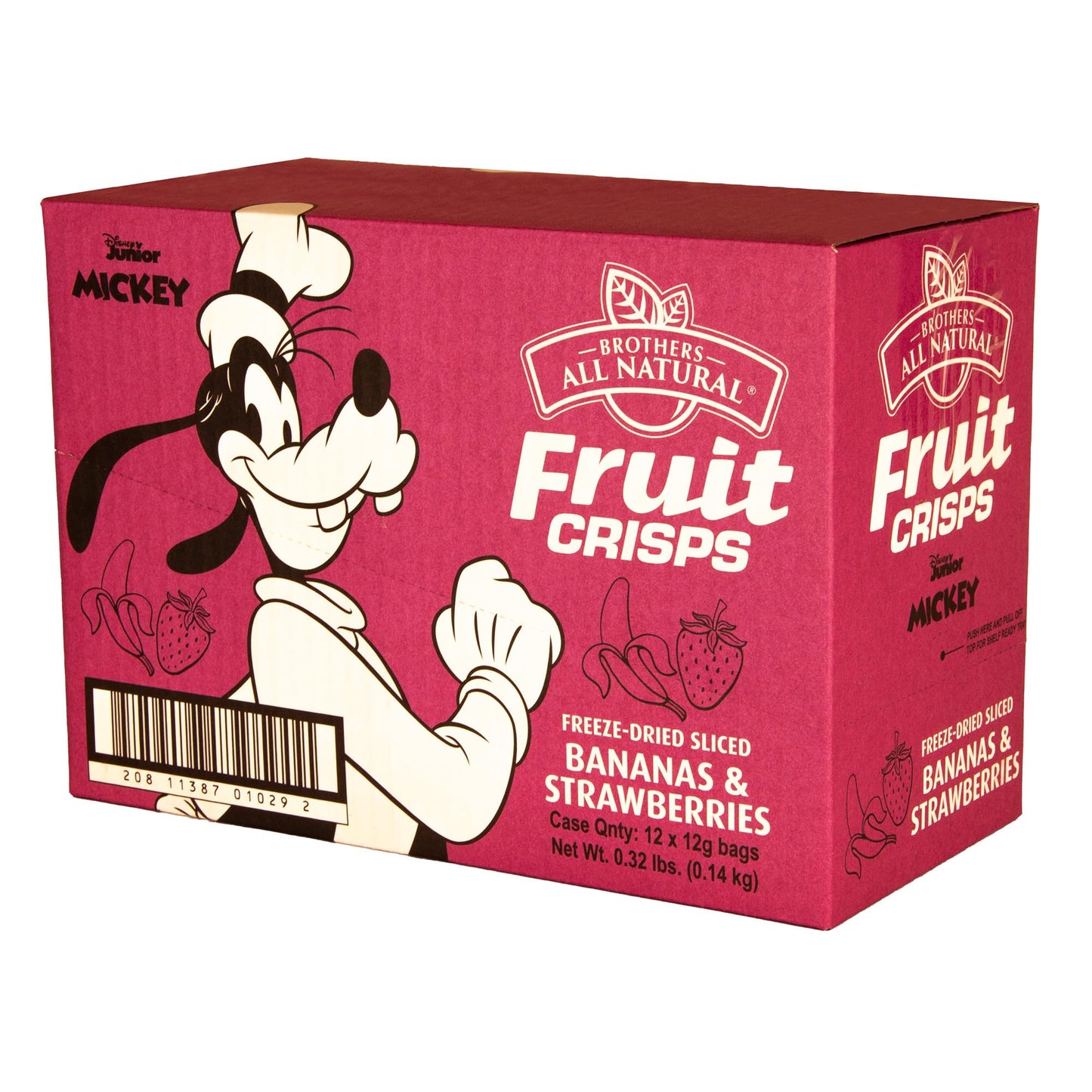 Brothers All Natural Disney Freeze Dried Fruit Crisps, Banana Strawberry, 0.42 Oz (Pack of 12), Made with 100% Fruit, Gluten Fre