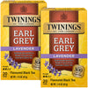 Twinings Earl Grey Lavender Tea 2-Pack – Caffeinated Black Tea Blend, Individually Wrapped Tea Bags, 20 Count Each