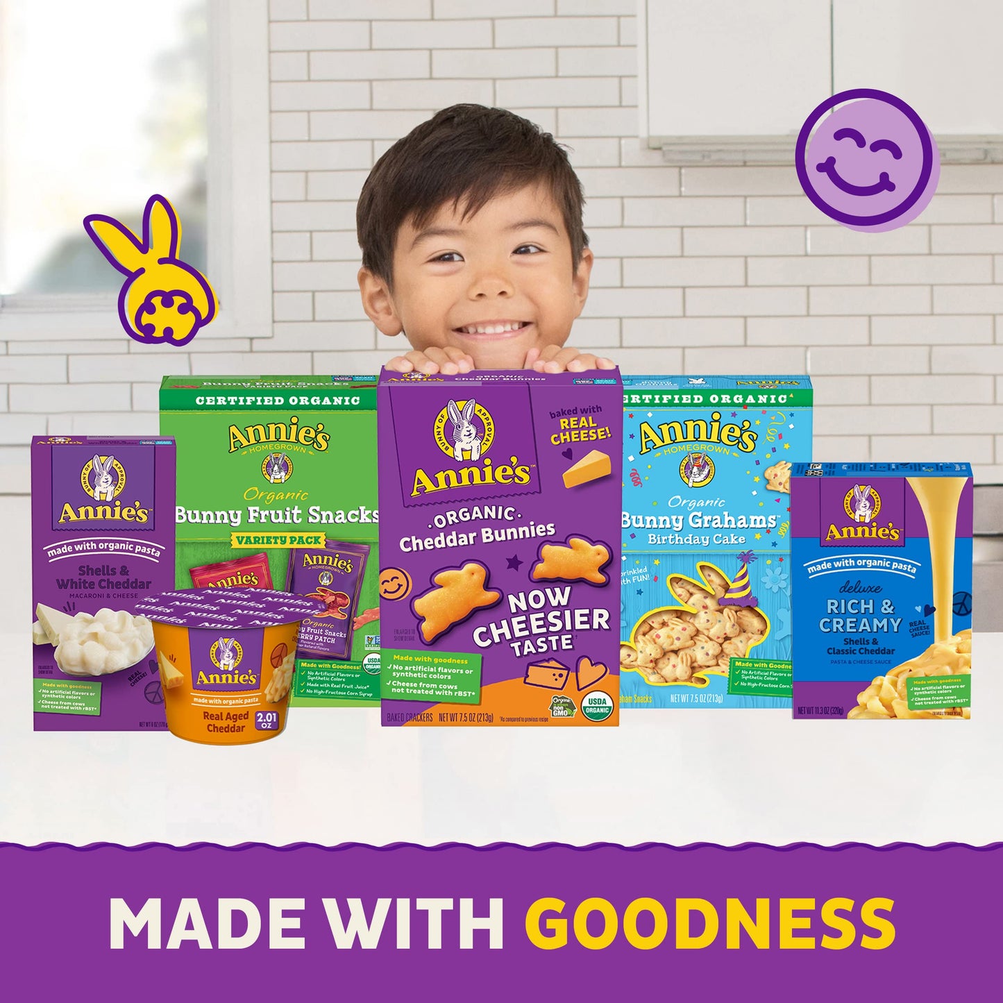 Annie 's Organic Macaroni and Cheese Dinner, Peace Pasta & Parmesan, 6 oz. (Pack of 12)