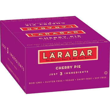 Larabar Cherry Pie (16 Ct) and Larabar Blueberry Muffin (16 Ct) Gluten Free Vegan Fruit & Nut Bars