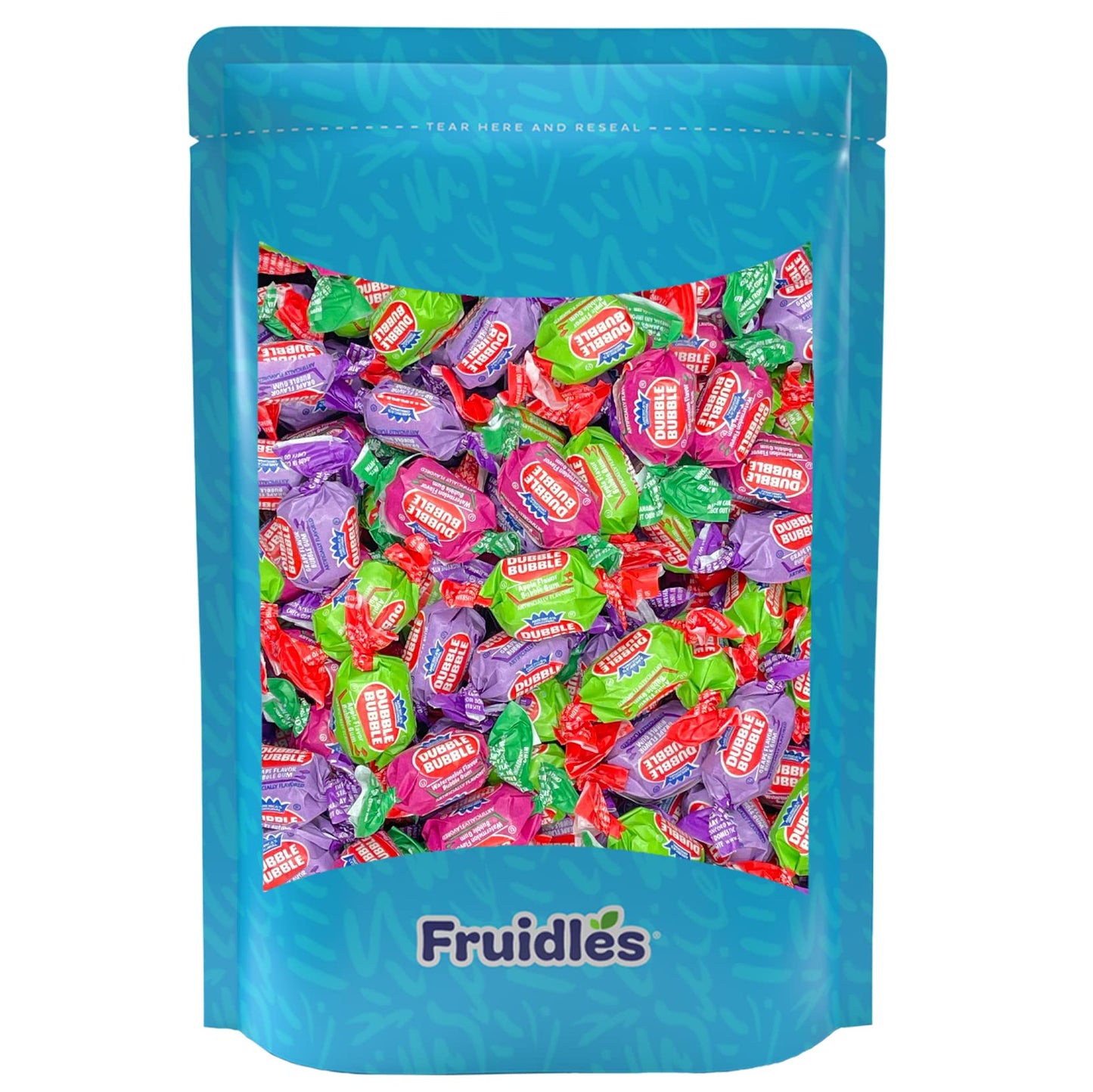Fruidles Double Bubble Chewing Gum Balls Fruit Flavored Original & Mixed Fruit, Candy Treats, Kosher Certified Parve, Individual