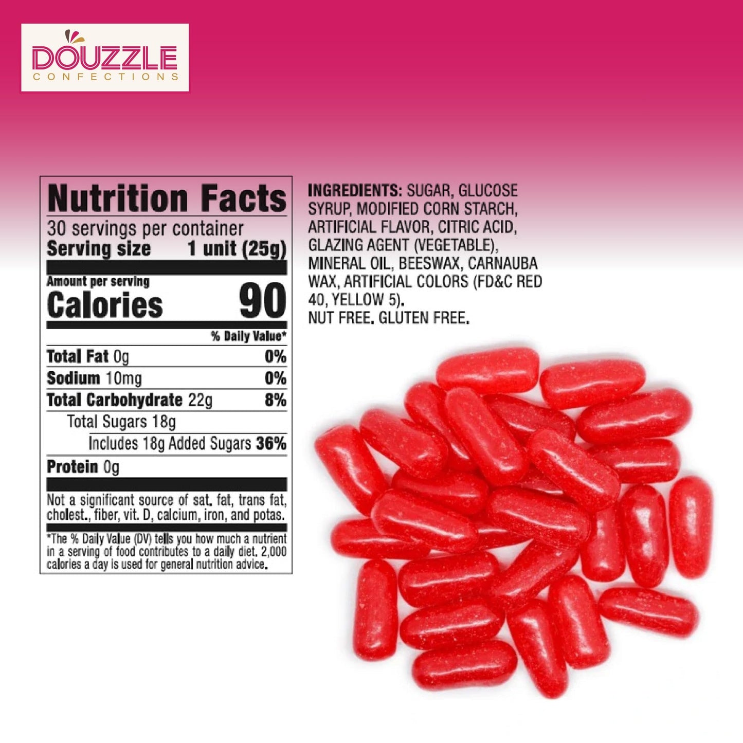 DOUzzle Back To School Hot Sparx Red Cinnamon Candy Sticks, Chewy Candies, Mini Packs (30 Count, 1 Pack) Individually Wrapped, P