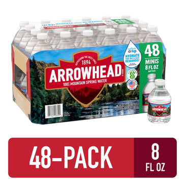 Arrowhead Spring Water Case Bundles (8 Oz. Bottles - Case Of 48 - 3 Cases), 8 Fl Oz (Pack Of 96)