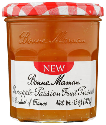Bonne Maman Summer Variety Pack (Pineapple-Passion Fruit Preserves, Mango-Peach Preserves, Lemon Curd), Pack of 3