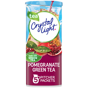 Crystal Light Sugar-Free Pomegranate Green Tea Naturally Flavored Powdered Drink Mix 5 Count Pitcher Packets
