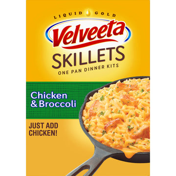 Velveeta Skillets Cheesy Chicken & Broccoli Dinner Kits (13.6 oz Boxes, Pack of 6)
