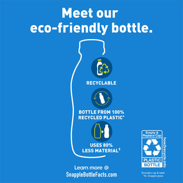 Snapple Lemon Tea, 16 Fl Oz Recycled Plastic Bottle, 6 Pack