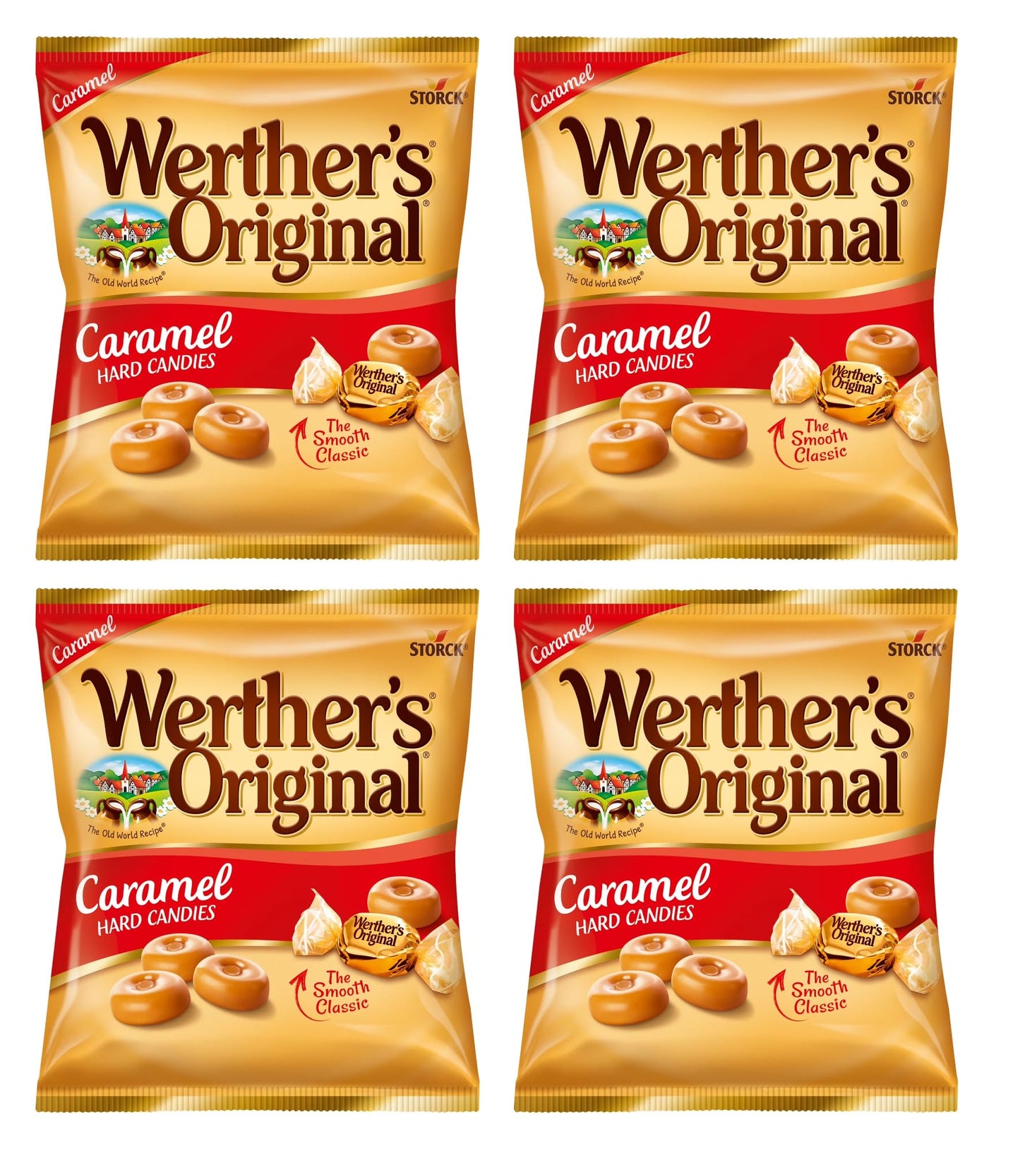 WertherS Oriflavor Blendal Caramel Hard Candies - Pack Of 4-2.65 Oz Bags - Delicious Sweet Treats For Everyone To Share - Classic Taste People Love