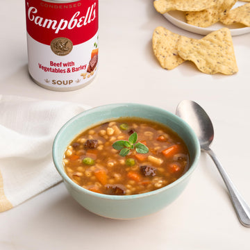 Campbells Condensed Beef Soup With Vegetables and Barley, 10.5 oz Can