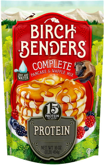 Birch Benders Pancake and Waffle Mix with Whey, Protein, 16 Oz