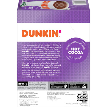 Dunkin' Milk Chocolate Hot Cocoa, 88 Keurig K-Cup Pods