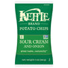 Kettle Brand Potato Chips, Sour Cream And Onion, 5 Ounce (Pack Of 15)