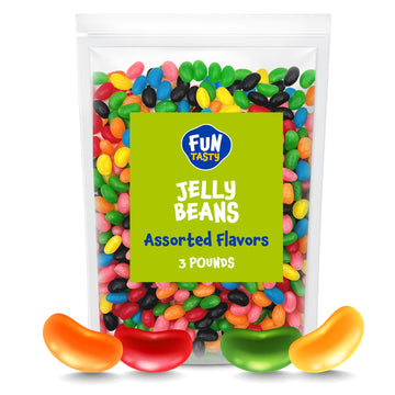 Jelly Beans Candy, Fruit And Licorice Flavored - Bulk 3 Pounds
