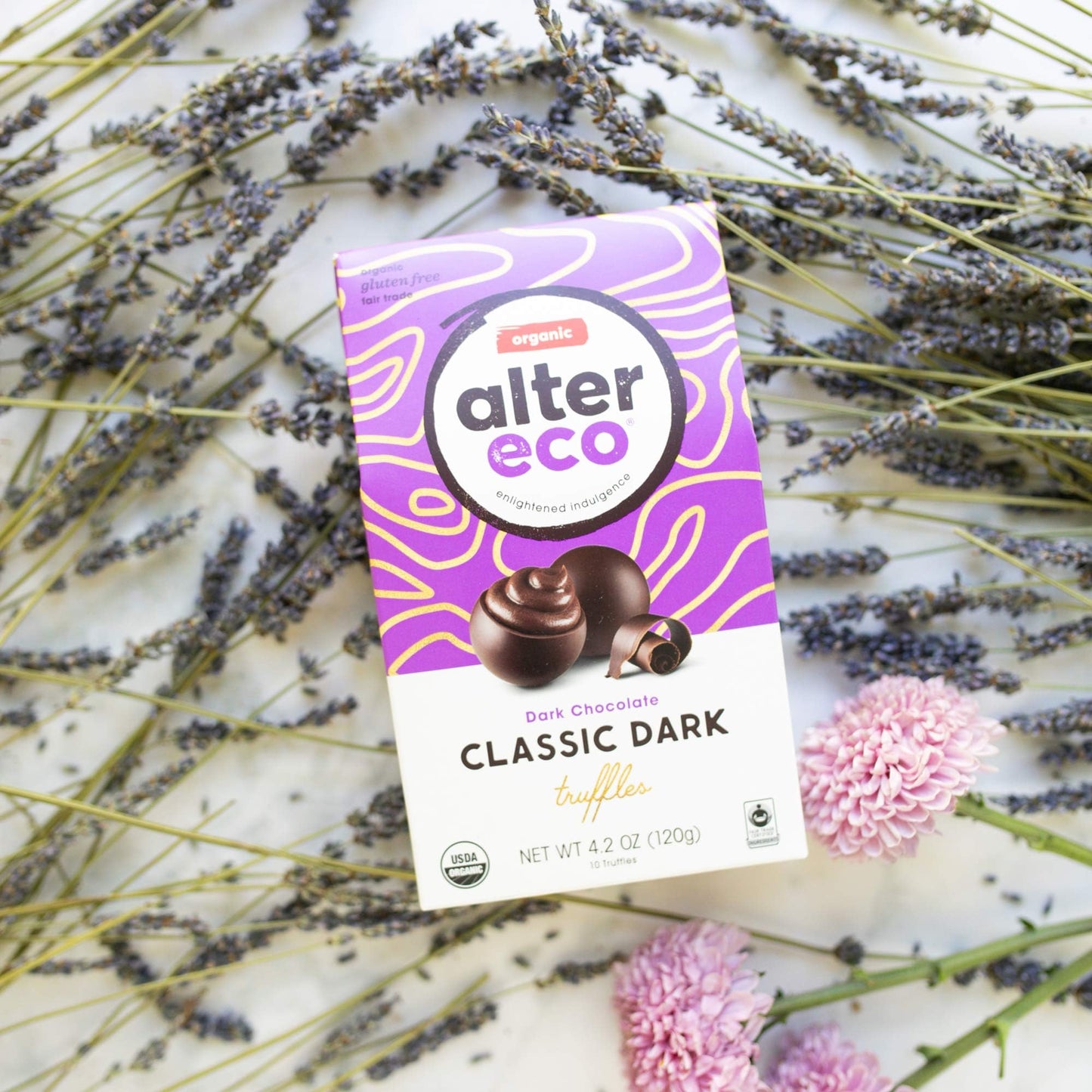 Organic Black Truffles Dark Chocolate 4.20 Ounces (Case Of 8)