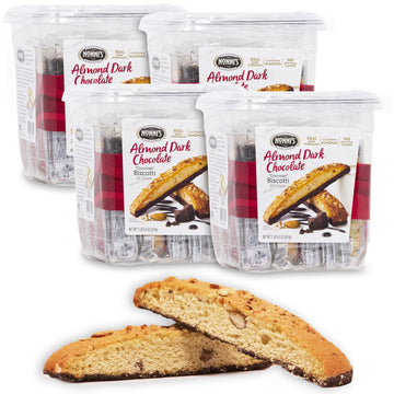 Nonni'S Cioccolati Biscotti Italian Cookies - 4 Tubs - Italian Biscotti Cookies - Biscotti Individually Wrapped Cookies W/Premiu