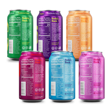 Poppi Sparkling Prebiotic Soda Beverage, Apple Cider Vinegar, Variety Pack, 12 Fl Oz (Pack of 12)