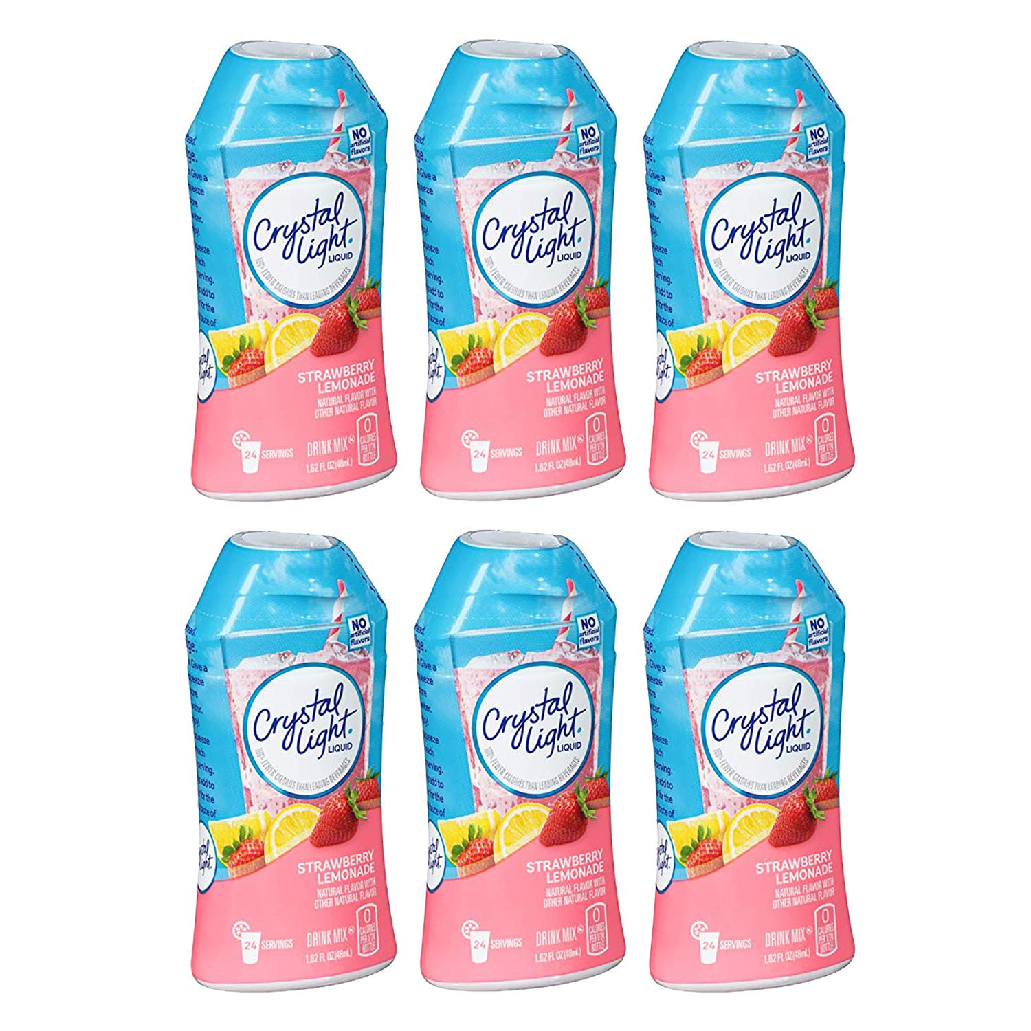 Crystal Light Liquid Drink Mix, Strawberry Lemonade, 1.62 Fl. Oz. (Pack Of 6)