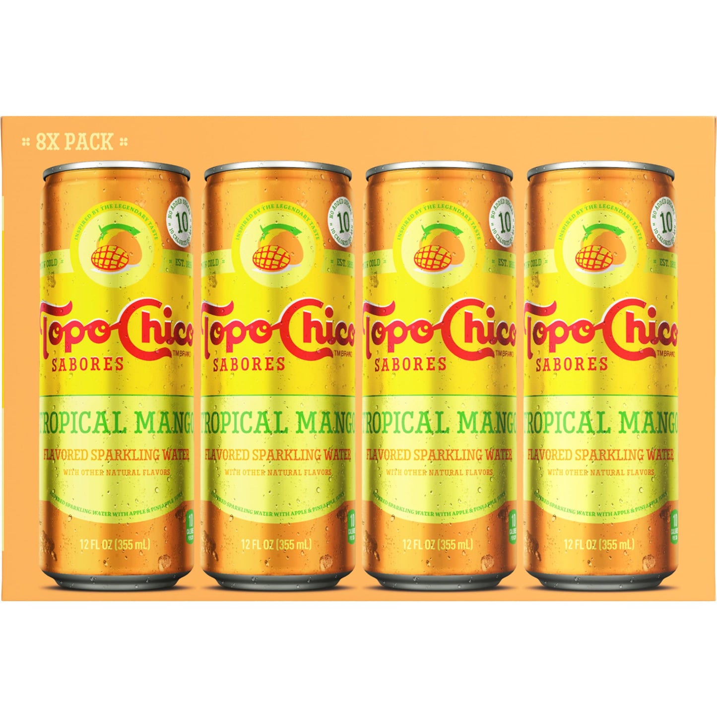 Topo Chico Tropical Mango Flavored Sparkling Water 12oz 8pk, Model 021136181715