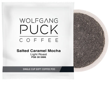 Wolfgang Puck Coffee Soft Pods, Salted Caramel Mocha, 18 Count (Pack Of 6)