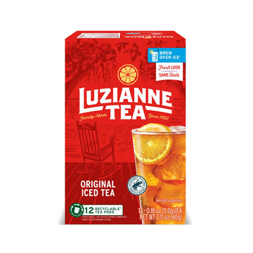 Luzianne Unsweetened Iced Tea Single Serve Pods, 12Ct Box (Pack Of 1)