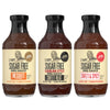 G Hughes Sugar Free Mesquite, Sweet Heat, Sweet & Spicy BBQ Sauce Variety Pack - Gluten Free Sauces, Sugar Free BBQ Sauces - 18