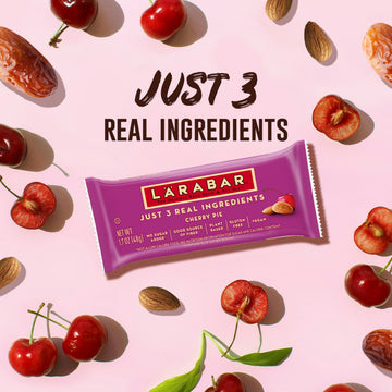 Larabar Cherry Pie, Gluten Free Vegan Fruit & Nut Bars, 1.6 oz bars, 12 ct