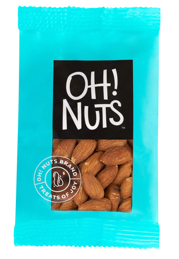 Oh! Nuts Almonds Roasted Salted Individual Nut Snacks For On-The-Go - 12 Convenient Nut Snacks For School - Bulk Nuts Variety -