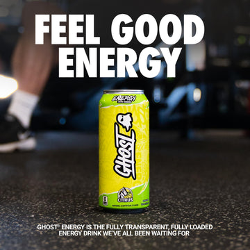 GHOST Energy Drink - Citrus Flavor, 12-Pack of 16oz Cans - Gluten-Free, Vegan, 200mg Natural Caffeine