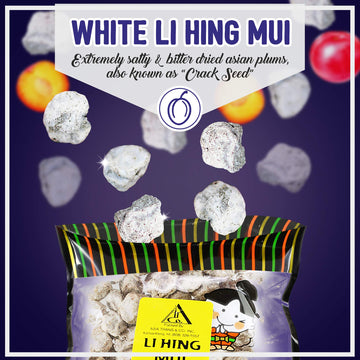 Asia Trans & Co. Li Hing Mui Seed Plums - Salty, Sour & Bitter Dried Plum Candy - 8.5 Ounce Pack