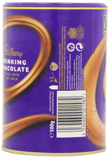 Cadbury Drinking Hot Chocolate 500 G (Pack Of 3)