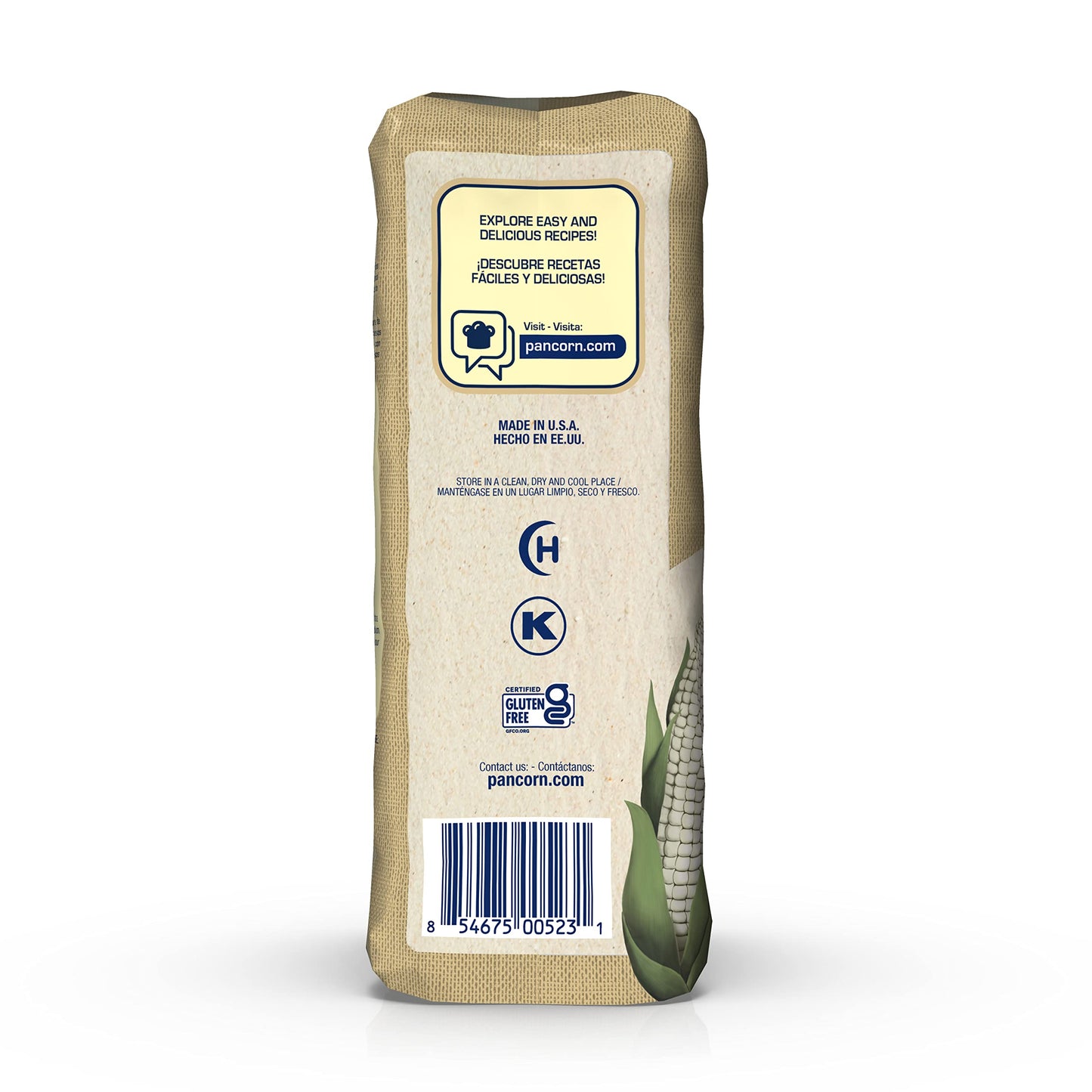 P.A.N. Whole Grain White Corn Meal - Pre-Cooked Gluten Free And Kosher Flour For Arepas (2.2 Lb/Pack Of 4)