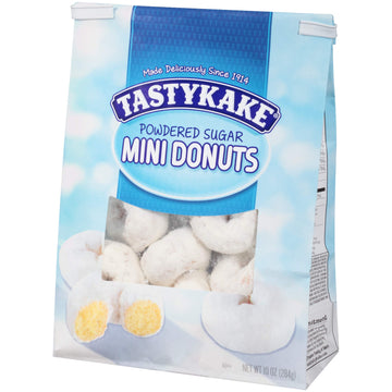Tasty Baking Company Tastykake Powdered Sugar Mini Donuts,Three 10 Oz. Bags