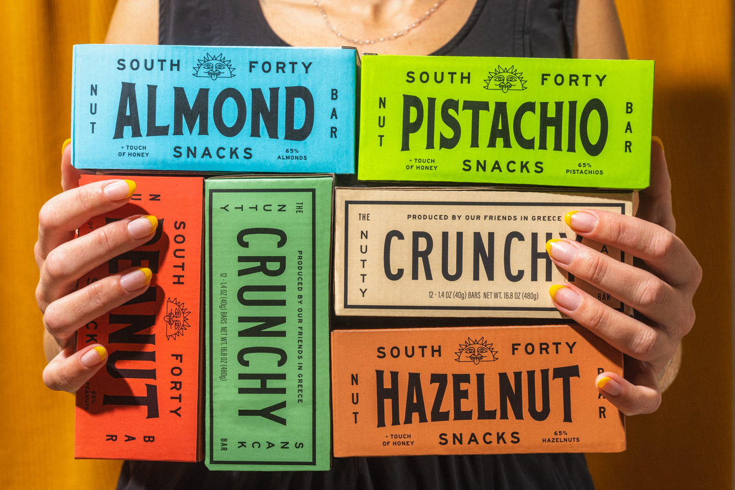 South 40 Snacks Mixed Nut Bar, Extra Crunchy Whole Nut Snack Bar, Almonds, Hazelnuts, Peanuts, Sesame Seeds, Honey And Sugar, De