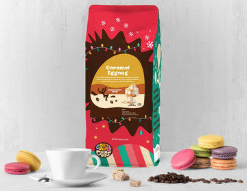 Crazy Cups Flavored Ground Eggnog Coffee, Caramel Eggnog Coffee In 10 Oz Bag, For Brewing Flavored Hot Or Iced Coffee, 3 Pack