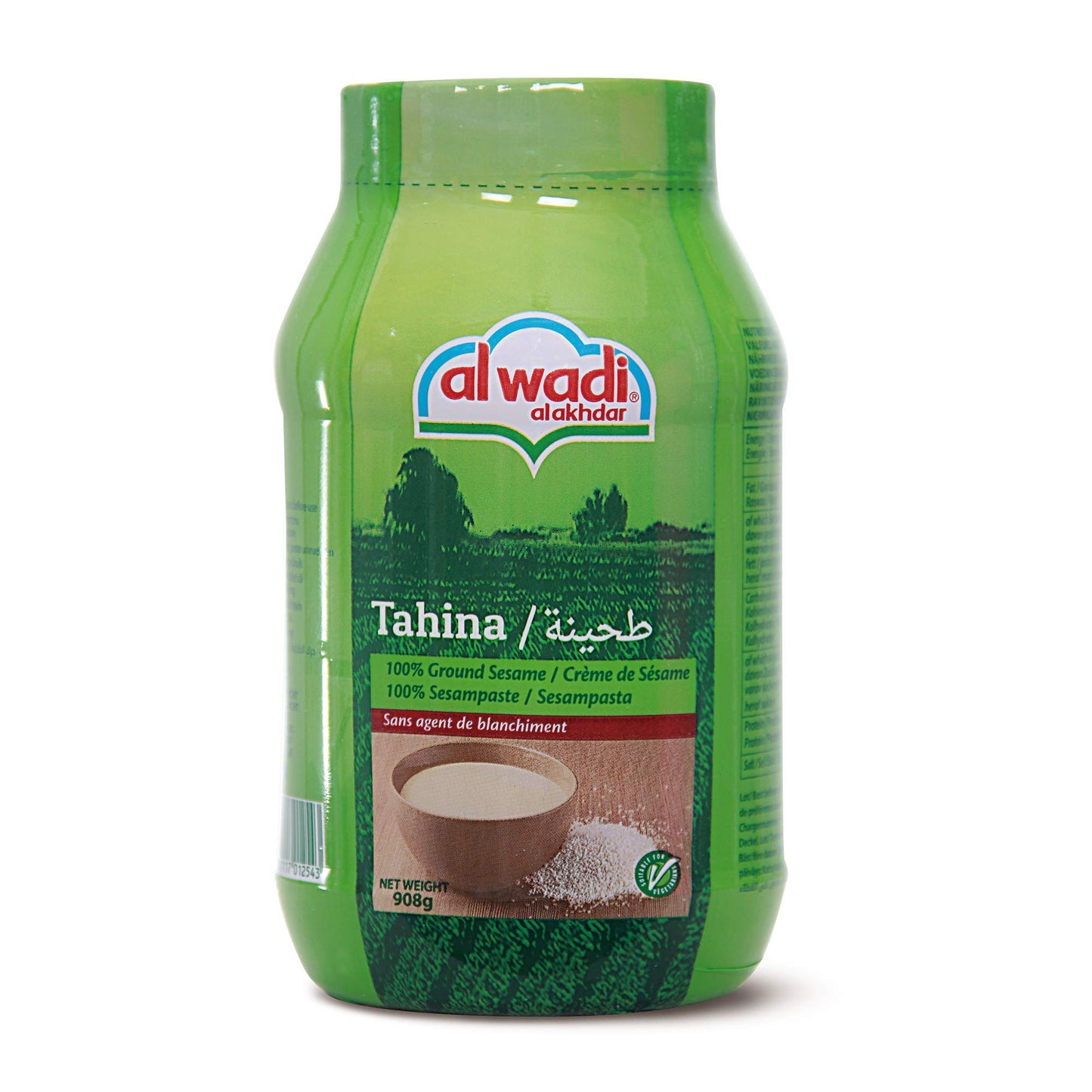 Al Wadi Al Akhdar - Tahina 100% Ground Sesame - 32Oz/908G (Pack Of 2)