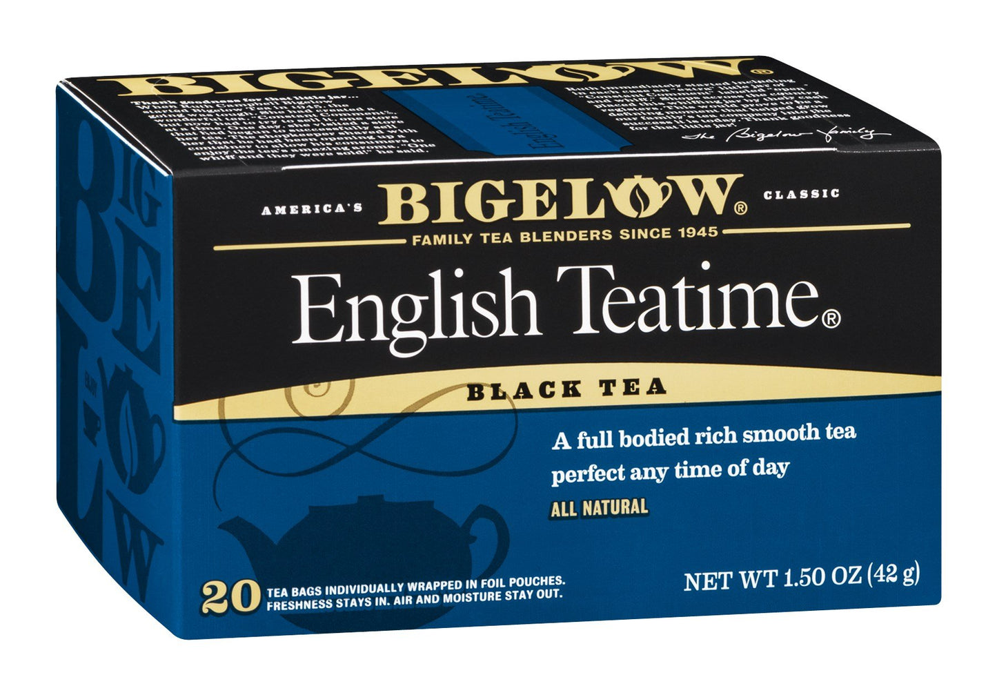 Bigelow English Teatime Tea, 20-Count Boxes (Pack Of 12)