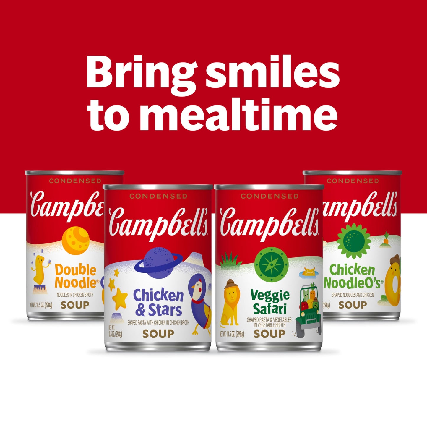 Campbells Condensed Kids Double Noodle Soup, 10.5 oz Can (12 Pack)