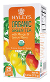 Hyleys Organic Green Tea Mango and Lemon Flavor - 25 Tea Bags