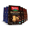 Loacker Quadratini Chocolate Variety Wafer Cookies Large - Mix Of Dark Chocolate Chocolate And Double Choc - Top-Grade Crispy Bite Size Wafers - 30% Less Sugar - Large Pack Of 6