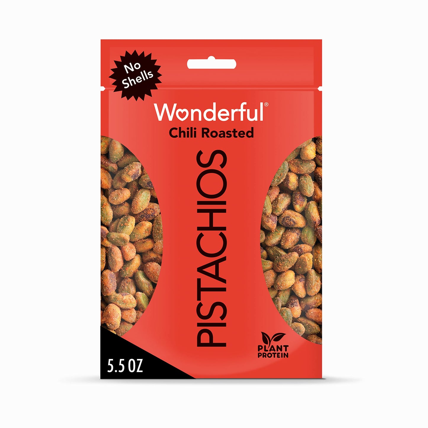 Wonderful Pistachios, No Shells, Chili Roasted, 5.5 Ounce Resealable Pouch