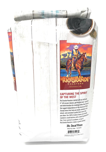 Rio Grande Roasters Decaf Pinon Whole Bean Coffee 3 Pound Bag