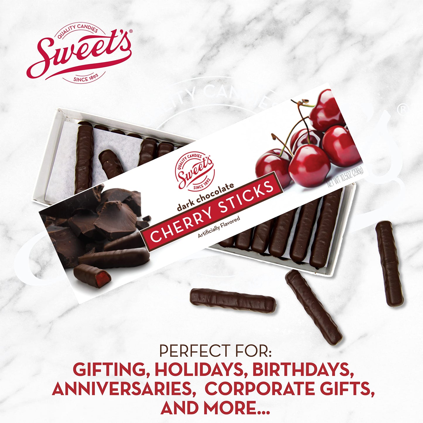 Dark Chocolate Cherry Sticks, Chocolate Candy Sticks
