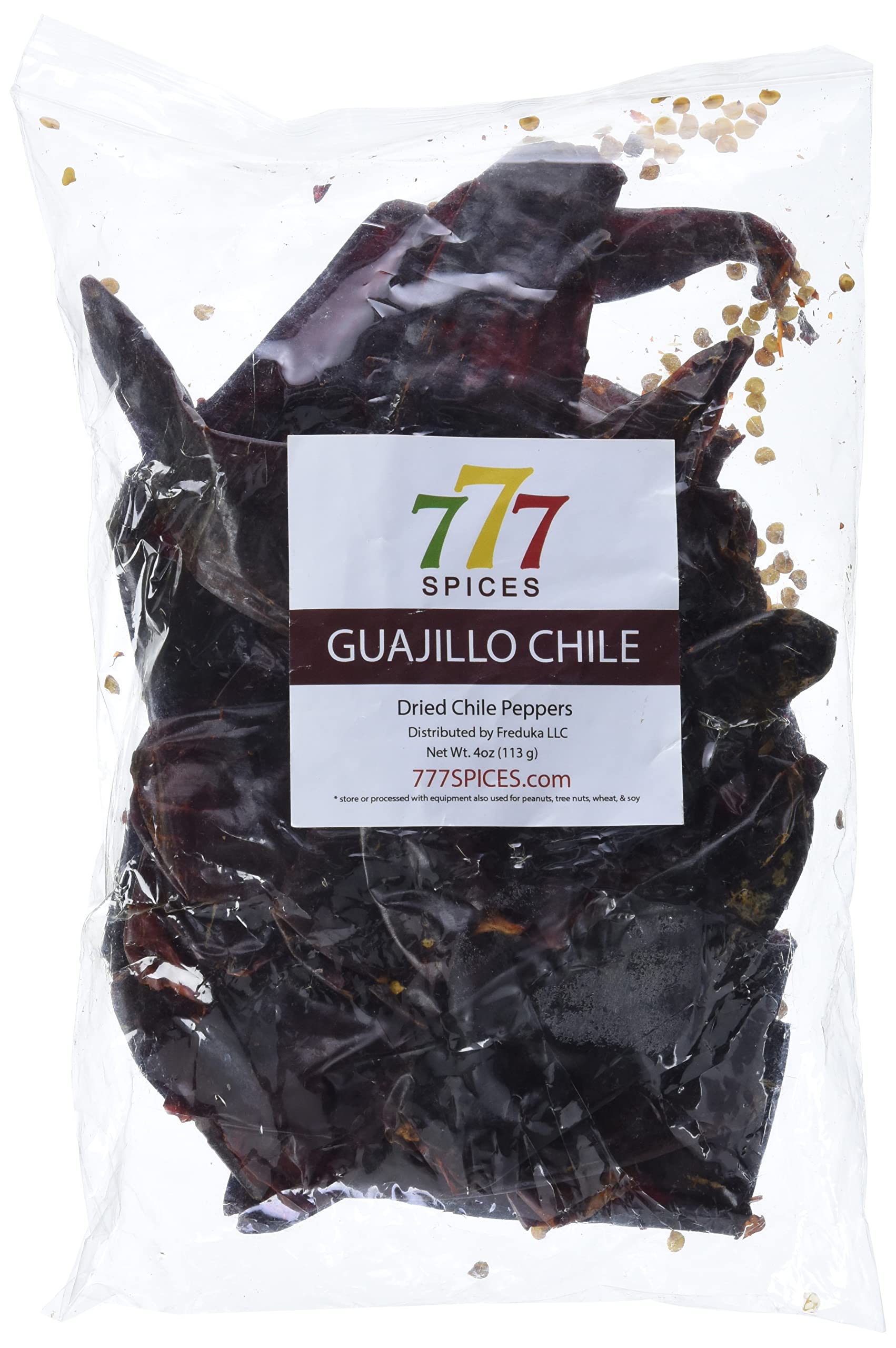 4oz Guajillo Stemless Chile Dried Whole Peppers, Chiles Seco Descolados, Chili Pods for Authentic Mexican Food.