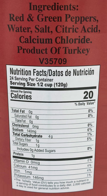 Supremo Italiano Red & Green Pepper Strips #10 Can