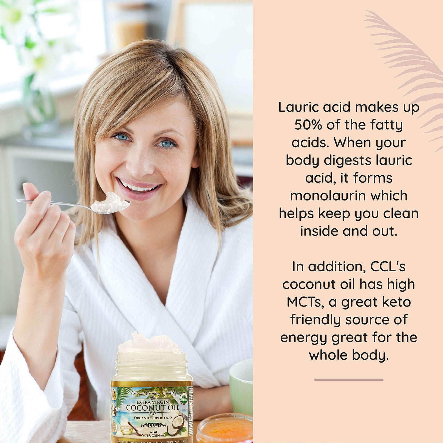 Coconut Country Livings | Extra Virgin Coconut Oil | Unrefined, Organic, Cold Pressed | Ideal For Hair, Skin, Cooking, Body Mass