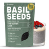 Basilia Basil Seeds Organic For Eating | 2X More Fiber Than Chia | Nutrition-Packed Edible Basil Seeds Superfood For Breakfast Smoothies & Drinks | Keto Friendly & Gluten Free | 1Lb Bag