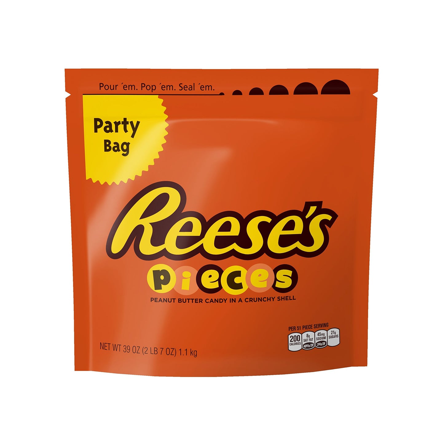 Reese'S Pieces Peanut Butter Candy, 39 Ounce Bulk Candy