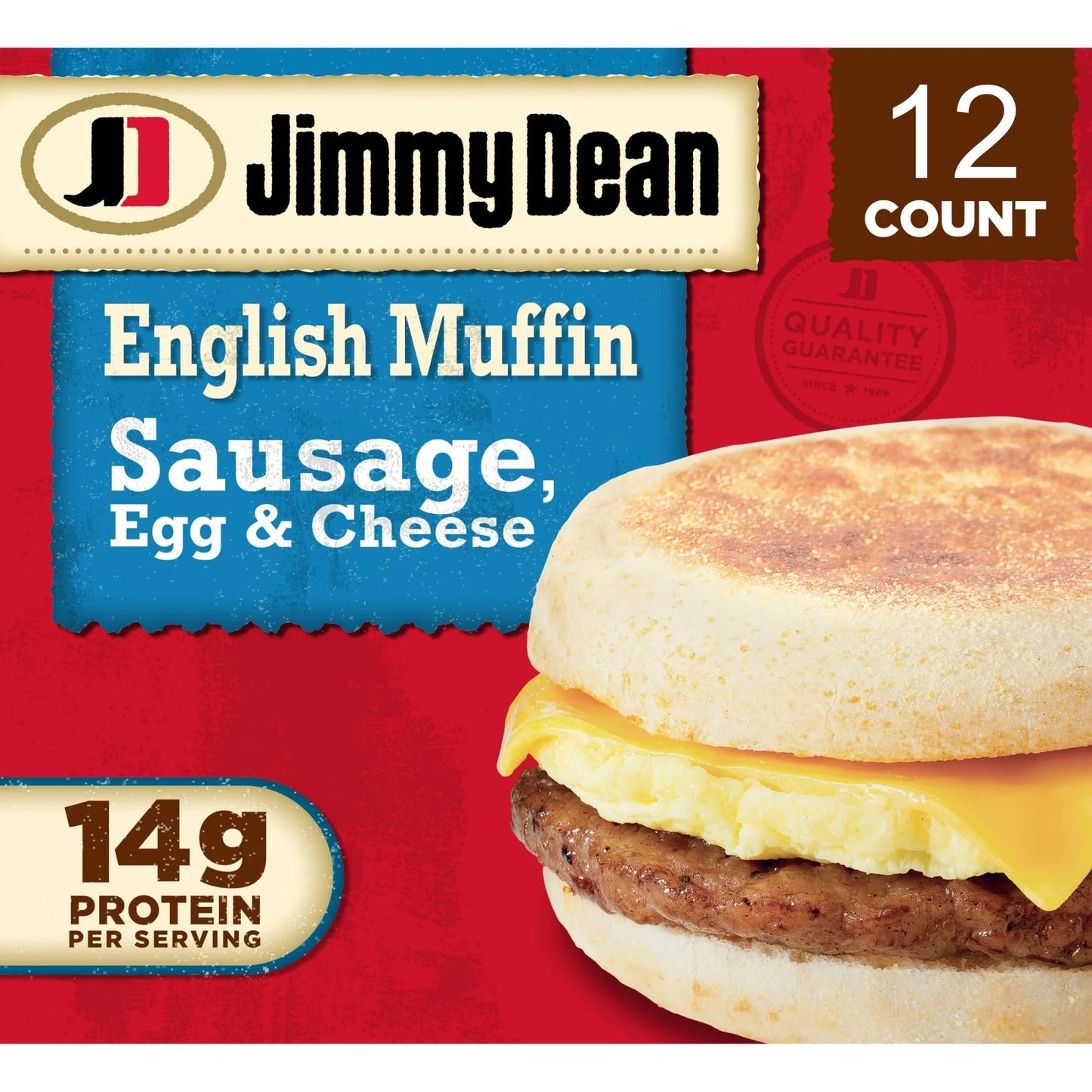 Jimmy Dean, Individually Wrapped Fully Cooked Sausage, Egg And Cheese Muffin, 5 Oz. (12 Count)
