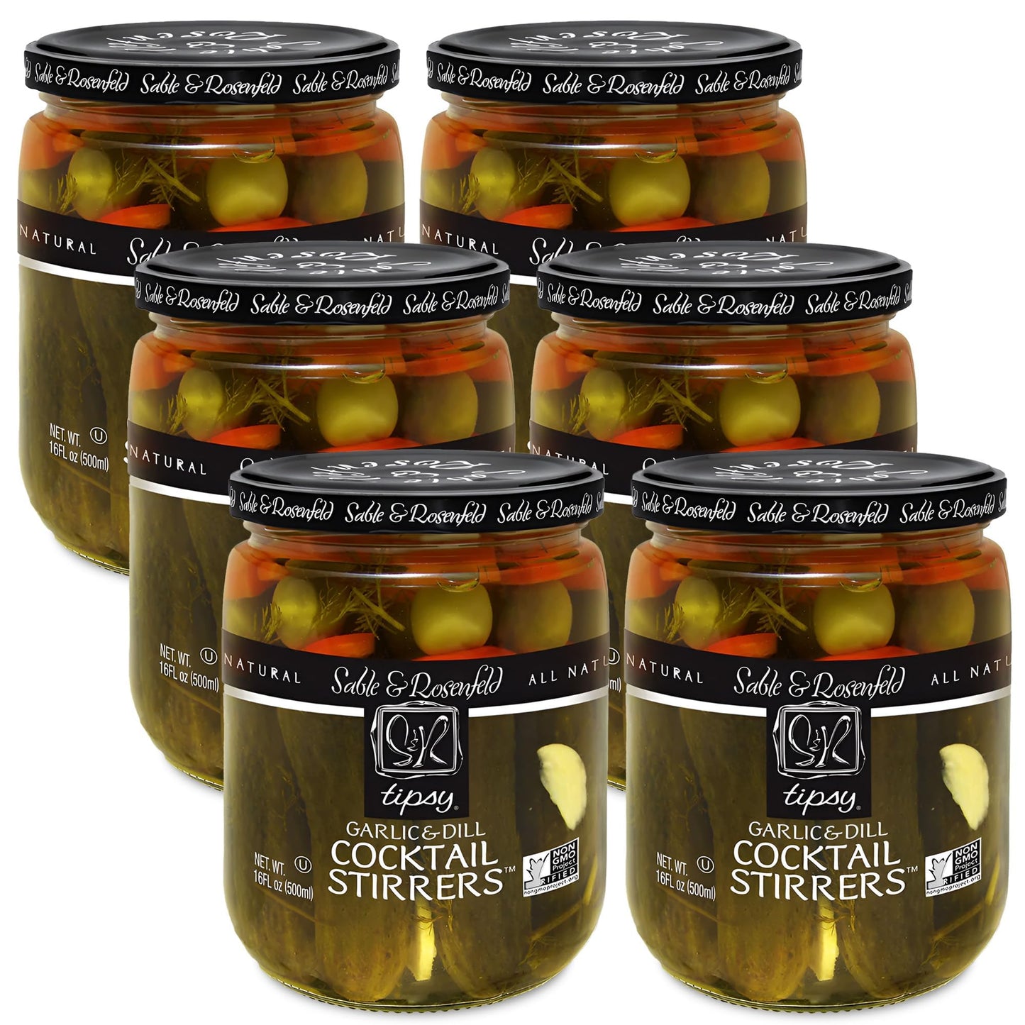 Sable And Rosenfeld Tipsy Garlic & Dill Mixed Flavor Stirrers 16.0 Oz -- 6 Per Case