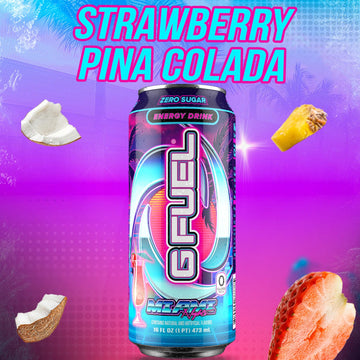 G Fuel Energy Drink, Strawberry Pina Colada, Sugar Free, 140mg Caffeine, 16 Fl Oz, 12-Pack